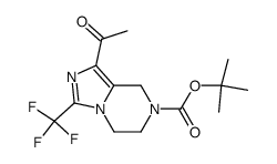 1-Acetyl-3-trifluoromethyl-5,6-dihydro-8H-imidazo[1,5-a]pyrazine-7-carboxylic acid tert-butyl ester Structure