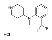 N-甲基-n-(2-(三氟甲基)苯基)哌啶-4-胺盐酸盐结构式