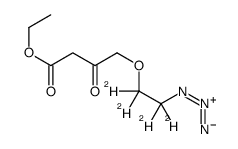 ethyl 4-(2-azido-1,1,2,2-tetradeuterioethoxy)-3-oxobutanoate结构式