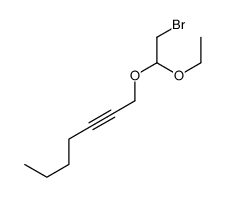 1-(2-bromo-1-ethoxyethoxy)hept-2-yne结构式