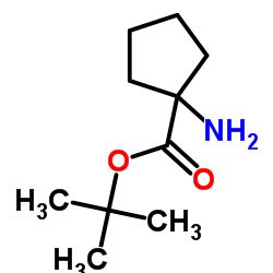 Cyclopentane carboxylicacid,1-amino-,1,1-dimethyl ethylester(9CI) structure