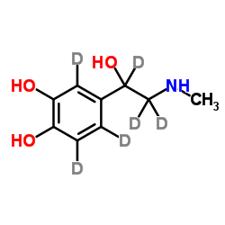 3,4,6-trideuterio-5-[1,2,2-trideuterio-1-hydroxy-2-(methylamino)ethyl]benzene-1,2-diol Structure