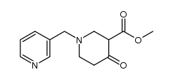 methyl 4-oxo-1-(pyridin-3-ylmethyl)piperidine-3-carboxylate结构式
