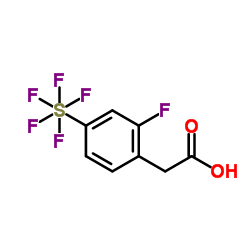 2-Fluoro-4-(pentafluorosulfur)phenylacetic acid Structure