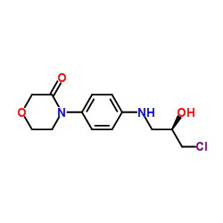 (R)-4-[4-[(3-Chloro-2-hydroxypropyl)amino]phenyl]morpholin-3-one Structure