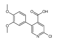 2-chloro-5-(3,4-dimethoxyphenyl)pyridine-4-carboxylic acid Structure