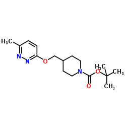 2-Methyl-2-propanyl 4-{[(6-methyl-3-pyridazinyl)oxy]methyl}-1-piperidinecarboxylate Structure