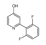 2-(2,6-difluorophenyl)-1H-pyridin-4-one结构式