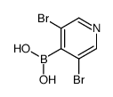3,5-Dibromopyridine-4-boronic acid Structure