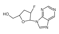 9-(2',3'-dideoxy-2'-fluoroarabinofuranosyl)purine结构式