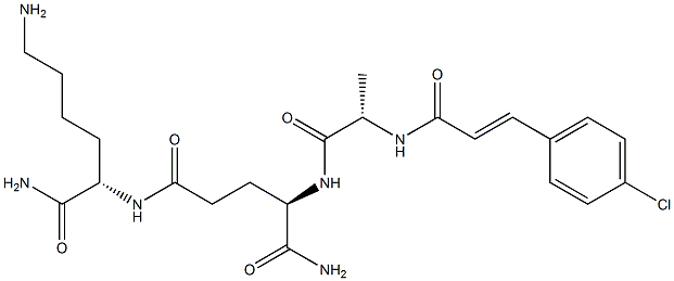 (R)-4-((S)-2-((E)-3-(4-chlorophenyl)acrylaMido)propanaMido)-N1-((S)-1,6-diaMino-1-oxohexan-2-yl)pentanediaMide结构式