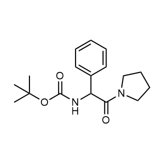 N-(2-氧代-1-苯基-2-吡咯烷-1-基乙基)氨基甲酸酯 叔丁基结构式