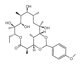 (9S)-9-dihydro-3,5-O-(p-methoxybenzylidene)erythronolide A结构式