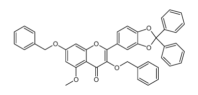 3,7-bis(benzyloxy)-2-(2,2-diphenylbenzo[d][1,3]dioxol-5-yl)-5-methoxy-4H-chromen-4-one Structure