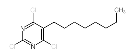Pyrimidine,2,4,6-trichloro-5-octyl- Structure