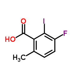 3-氟-2-碘-6-甲基苯甲酸结构式
