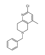 6-苄基-2-氯-4-甲基-5,6,7,8-四氢-1-6-萘啶结构式