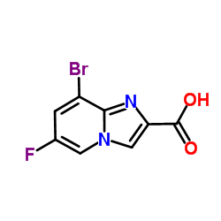 8-Bromo-6-fluoro-imidazo[1,2-a]pyridine-2-carboxylic acid Structure