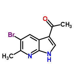 1-(5-Bromo-6-methyl-1H-pyrrolo[2,3-b]pyridin-3-yl)ethanone structure