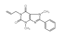 1-烯丙基-3,7-二甲基-8-苯基黄嘌呤结构式