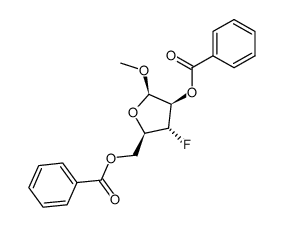 Methyl 2,5-di-O-benzoyl-3-deoxy-3-fluoro-β-D-arabinofuranoside Structure
