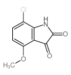 7-氯-4-甲氧基-1H-吲哚-2,3-二酮结构式