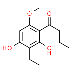 1-(3-乙基-2,4-二羟基-6-甲氧基苯基)-1-丁酮结构式
