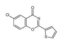 6-chloro-2-thiophen-2-yl-1,3-benzoxazin-4-one结构式