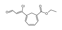 ethyl 6-((Z)-1-chloro-2-formylvinyl)-1,3,5-cycloheptatriene-1-carboxylate Structure