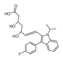 (E,3R,5R)-7-[3-(4-fluorophenyl)-1-propan-2-ylindol-2-yl]-3,5-dihydroxyhept-6-enoic acid Structure