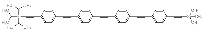 三异丙基((4-((4-((4-((4-((三甲基甲硅烷基)乙炔)苯基)乙炔)苯基)乙炔)苯基)乙炔)苯基)乙炔)硅烷结构式
