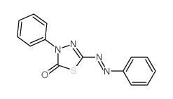 3-phenyl-5-phenyldiazenyl-1,3,4-thiadiazol-2-one结构式