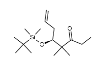 (5S)-5-(tert-butyl-dimethyl-silanyloxy)-4,4-dimethyloct-7en-3-one结构式