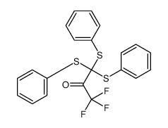 1,1,1-trifluoro-3,3,3-tris(phenylsulfanyl)propan-2-one结构式