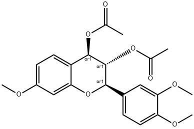 cis,cis-3',4',7-Trimethoxy-3,4-flavandiol diacetate结构式