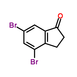 4,6-二溴-2,3-二氢茚满-1-酮结构式