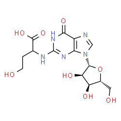 Homoserine,N-(6,9-dihydro-6-oxo-9--bta--D-ribofuranosyl-1H-purin-2-yl)- (9CI)结构式