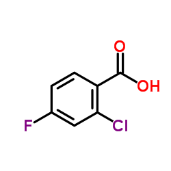2-Chloro-4-fluorobenzoic acid structure