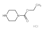 1-Piperazinecarboxylicacid, ethyl ester, hydrochloride (1:1) Structure