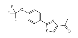 1-[2-[4-(三氟甲氧基)苯基]-1,3-噻唑-4-基]-1-乙酮结构式