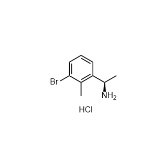 (R)-1-(3-溴-2-甲基苯基)乙胺盐酸盐结构式