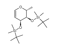 3,4-bis-(tert-butyldimethylsilyl)-1,5-anhydro-2,6-dideoxy-D-ribo-hex-1-enitol结构式