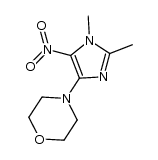 4-(1,2-dimethyl-5-nitro-1H-imidazol-4-yl)morpholine结构式