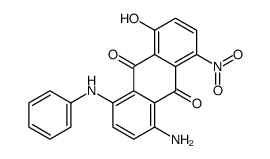 1-amino-4-anilino-5-hydroxy-8-nitroanthracene-9,10-dione Structure