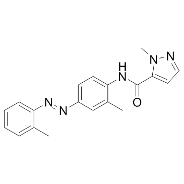 1-甲基-N-[2-METHYL-4-[2-(2-甲苯基)二氮烯基]苯基-1H-吡唑-5-甲酰胺图片