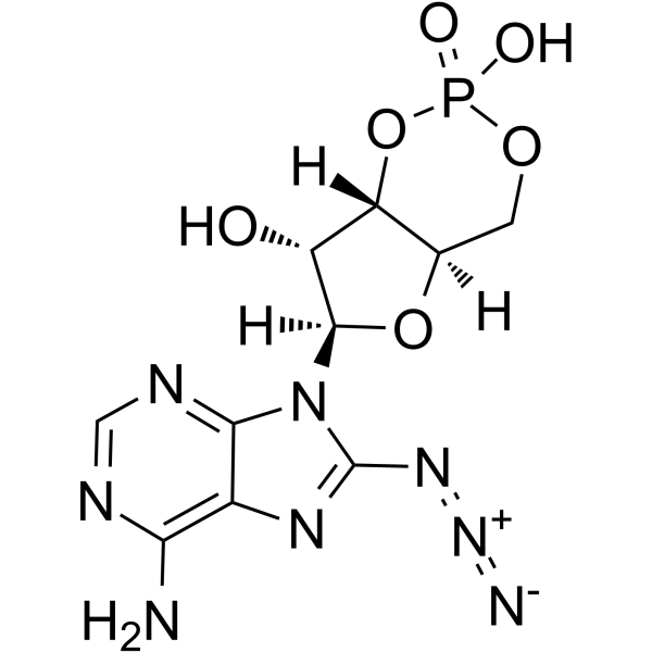 8-叠氮腺苷3'：5'-环一磷酸结构式