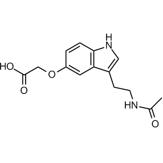 2-((3-(2-乙酰胺乙基)-1H-吲哚-5-基)氧基)乙酸结构式