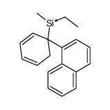 ethyl-methyl-(1-naphthalen-1-ylcyclohexa-2,4-dien-1-yl)silicon Structure