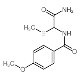 N-(carbamoyl-methylsulfanyl-methyl)-4-methoxy-benzamide结构式