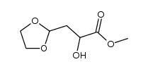 methyl 3-(1,3-dioxolan-2-yl)-2-hydroxypropanoate结构式